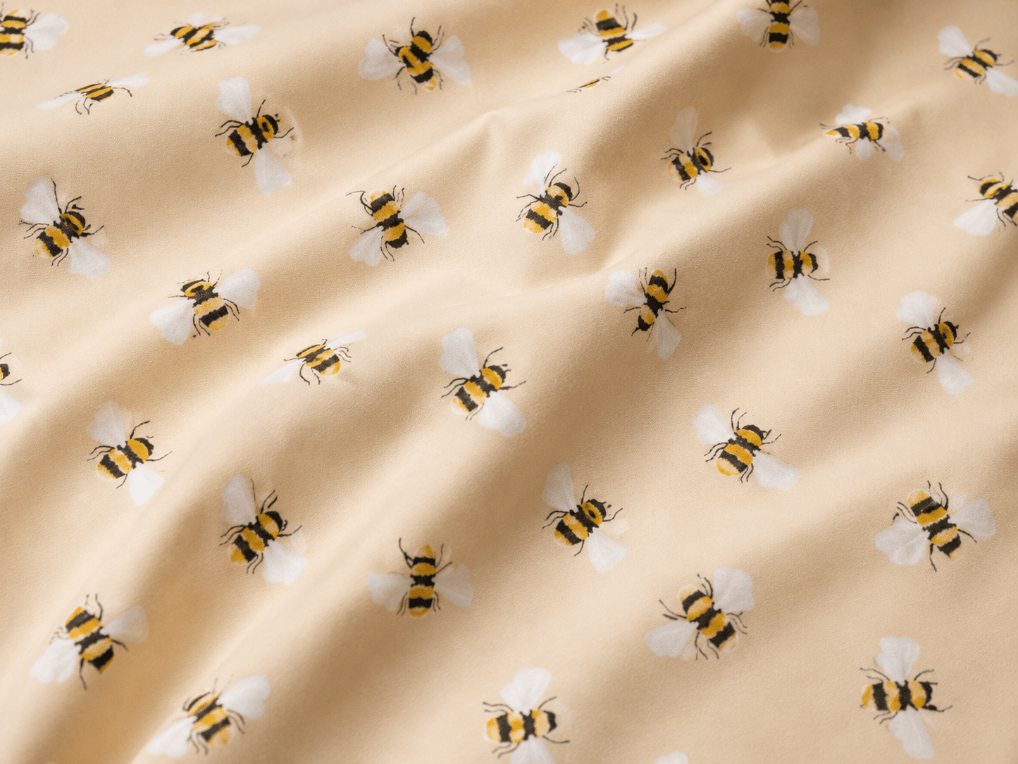 Image of cotton jersey - bees 200 g/m² – available at Šarlotes audumi