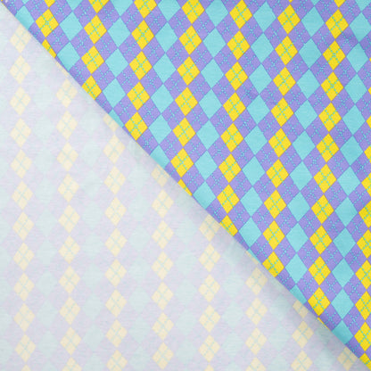 Tissu en maille de coton Burlington à carreaux, disponible en ligne chez Šarlotes audumi