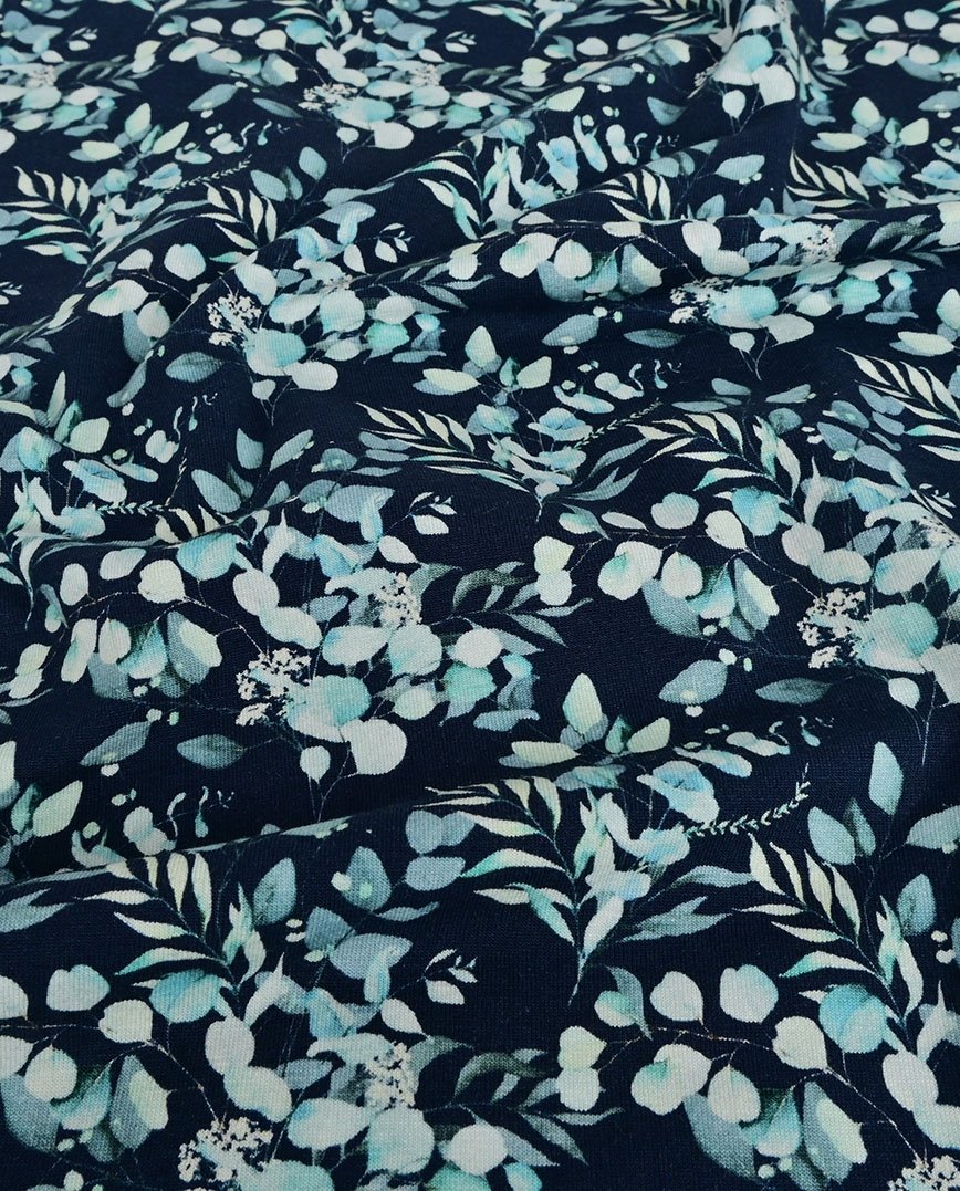 Attēls ar Kokvilnas trikotāža - eikalipti 200 g/m² – pieejams Šarlotes audumi