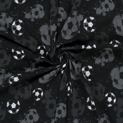 Image of cotton knit fabric - football 200 g/m² – available at Šarlotes audumi