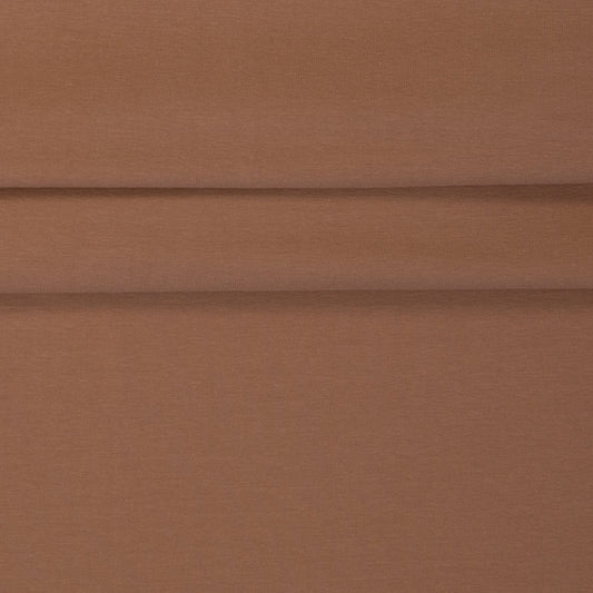 Image de jersey en coton brun noisette 210 g/m² – disponible chez Šarlotes audumi