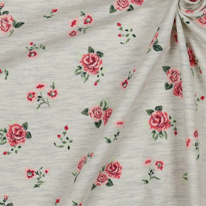Cotton jersey - small roses 200 g/m²