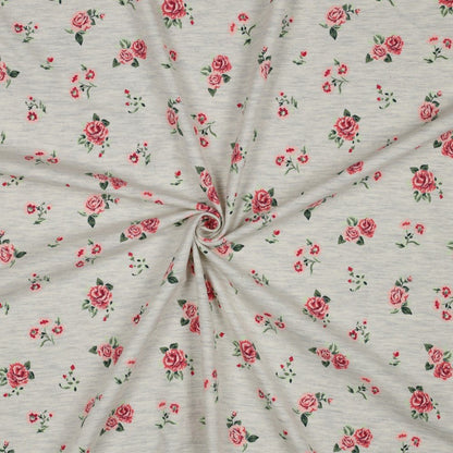 Cotton jersey - small roses 200 g/m²