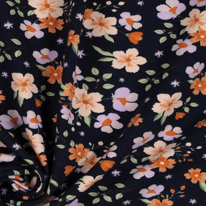 Cotton jersey - small flowers 220 g/m²