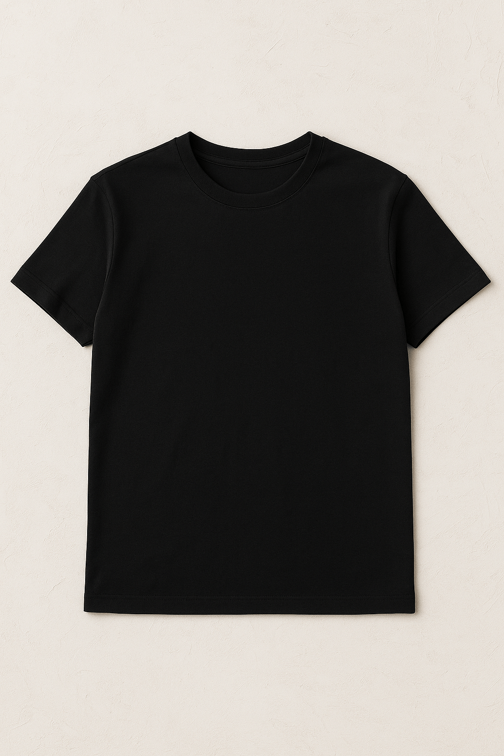 Jersey en coton - noir 215 g/m²