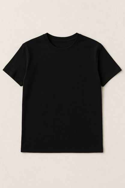Jersey en coton - noir 215 g/m²