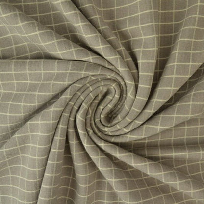 Image with cotton knit-gray plaid 260 g/m² – available at Šarlotes audumi