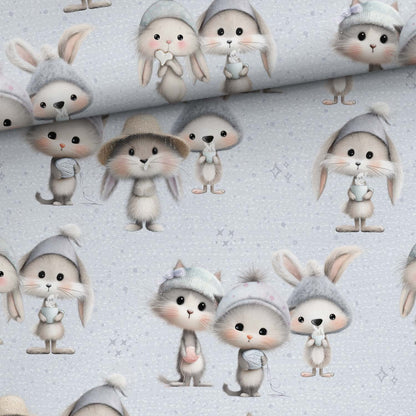 Cotton jersey - mice 200 g/m²