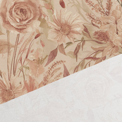 Image of cotton jersey - autumn floral motif 200 g/m² – available at Šarlotes audumi