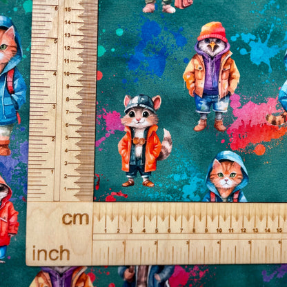Cotton jersey - stylish animals 200 g/m²