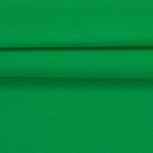 Image de maille en coton vert herbe 210 g/m² – disponible chez Šarlotes audumi