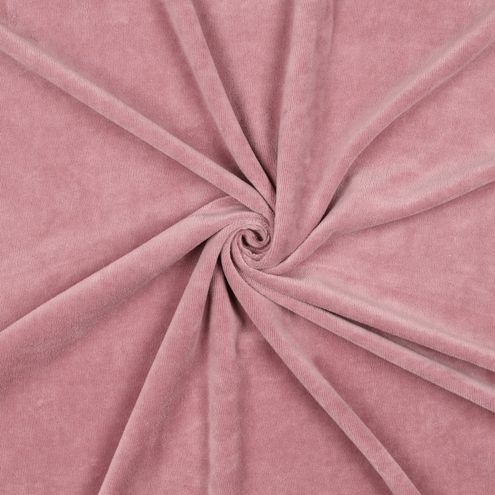 Image de velours de coton vieux rose (Mauve) 250 g/m² – disponible chez Šarlotes audumi