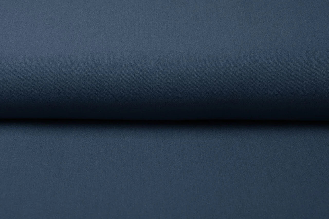 Image with suiting fabric with elastane - denim blue 275 g/m² – available at Charlote's fabrics