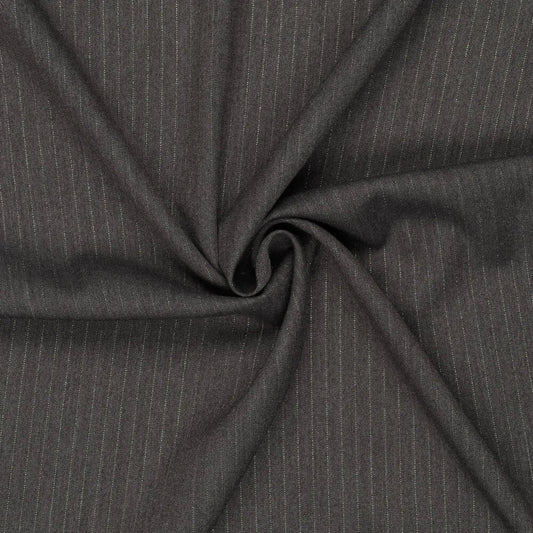 Image de tissu pour costume à fine rayure lurex | gris | 195 g/m² | 145 cm – disponible chez Šarlotes audumi