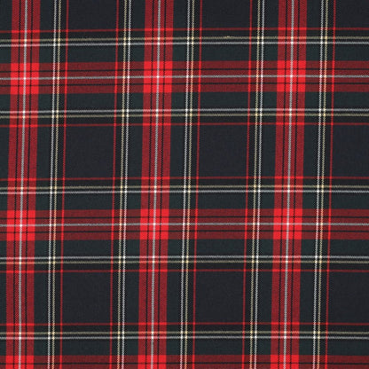 Tissu pour costume - à carreaux noirs et rouges 230 g/m²