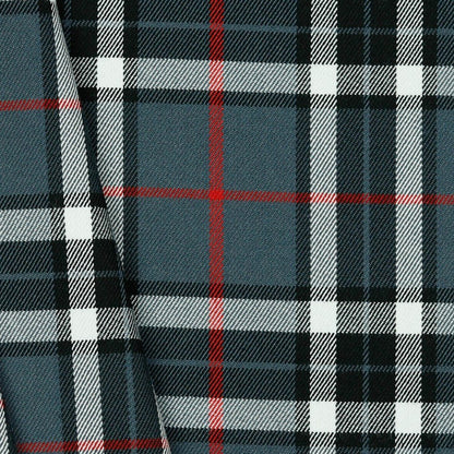 Tissu de costume gris à carreaux 230 g/m²