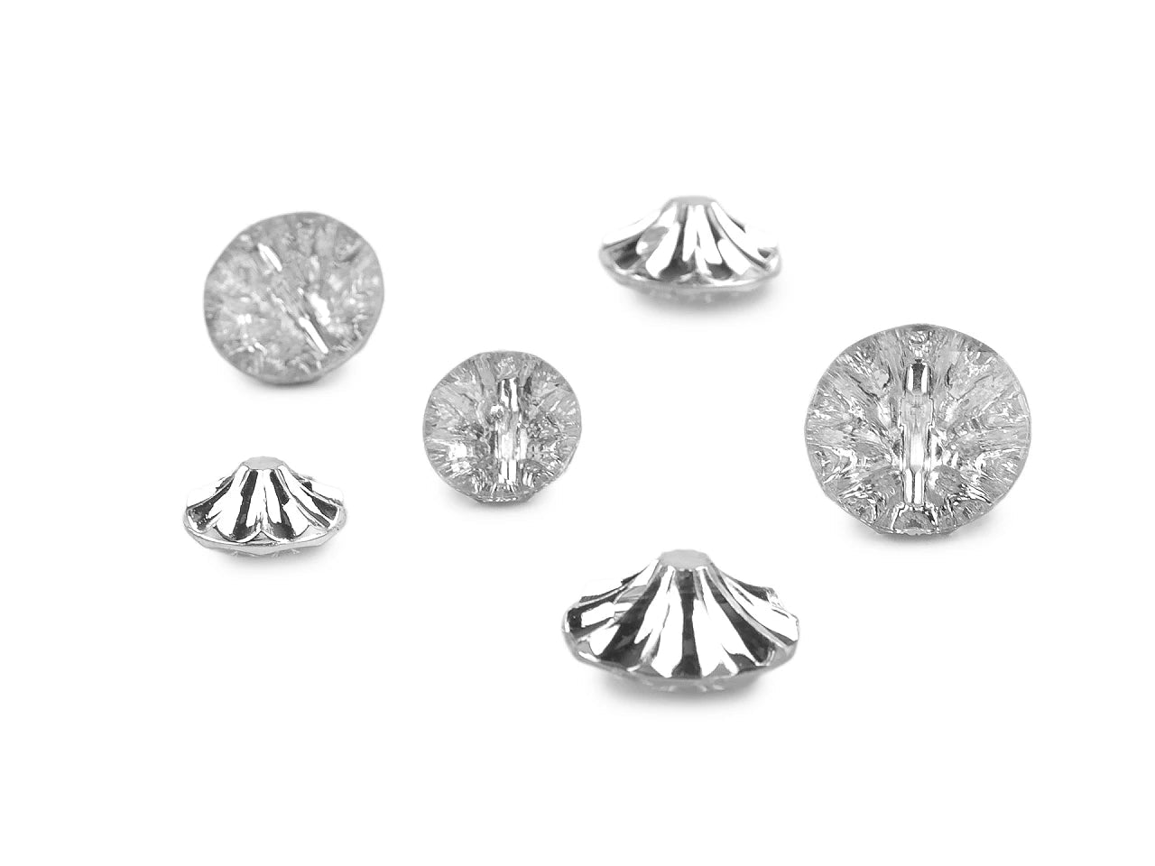 Image avec boutons en cristal à pied (différentes tailles) – disponible chez Charlotte Tissus