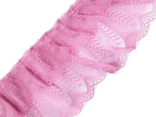 Image avec ruban dentelle croquet 85–95 mm - rose – disponible chez Šarlotes audumi