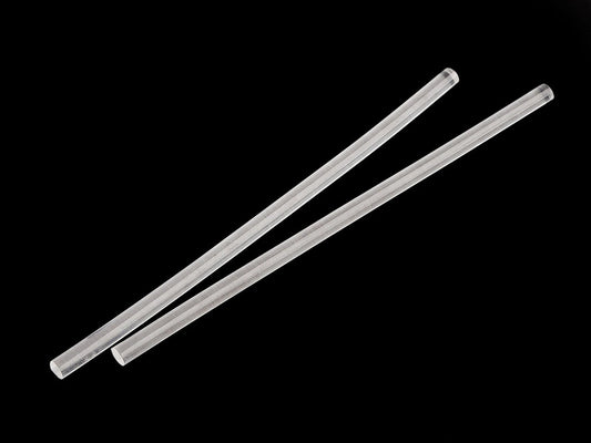 Glue gun sticks 7 mm × 20 cm, transparent, non-yellowing, 10 pcs – available online at Šarlotes audumi
