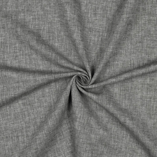 alt
Image of linen and cotton fabric in a herringbone pattern – gray with a slight green tint 170 g/m² – available at Šarlotes audumi