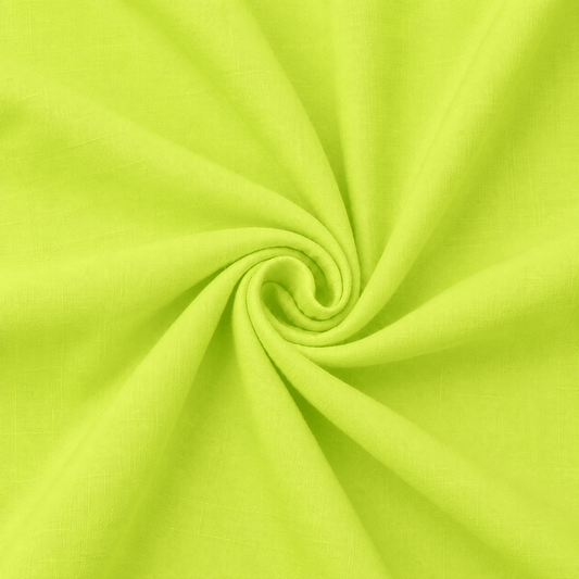 Image de tissu en lin et viscose couleur citron vert – disponible en ligne chez Šarlotes audumi