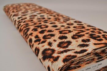 Lin et coton, imprimé léopard 170 g/m²