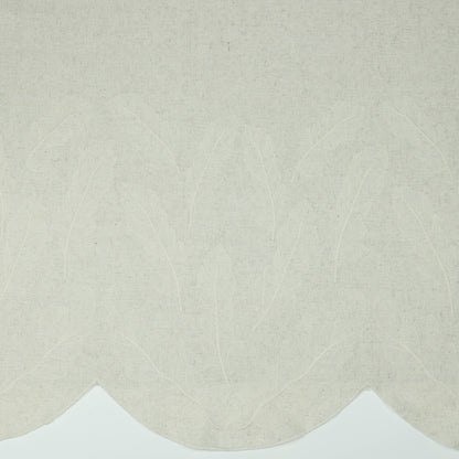 Linen blend with viscose - embroidered leaves 250 g/m²