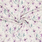 Lins ar viskozi - lillā ziedi 200 g/m²
