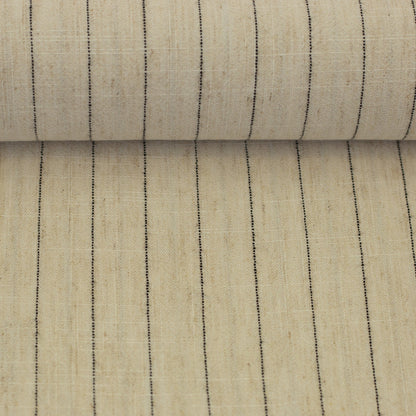 Woven with viscose - stripes on a natural beige background 200 g/m²