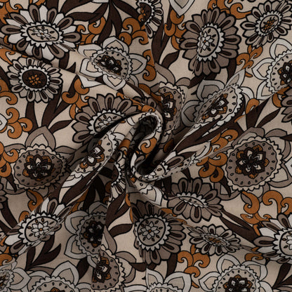 Image de tissu en lin et viscose, motif floral vintage – disponible en ligne chez Šarlotes audumi