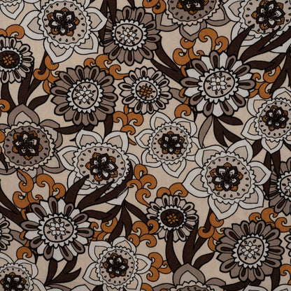 Image du tissu en lin et viscose à motif floral vintage – disponible en ligne chez Šarlotes audumi
