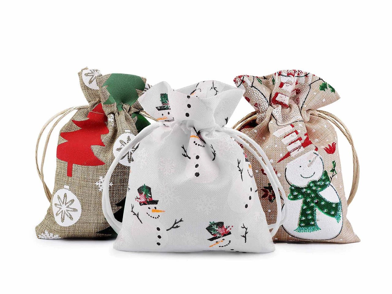 Image of a Christmas-themed pouch | 10×13 cm | various shades – available at Šarlotes audumi