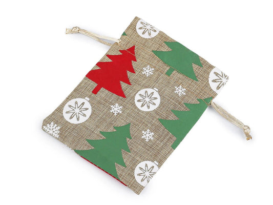 Image with a Christmas-themed bag | 10×13 cm | assorted shades – available at Charlotte Fabrics