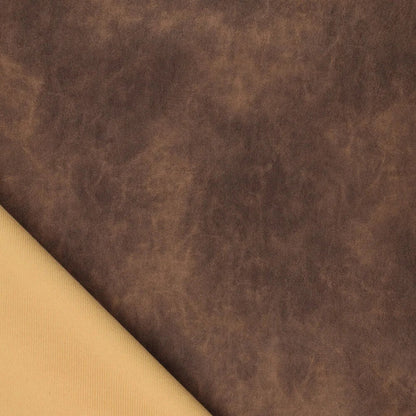 Image with faux leather with a vintage leather effect - brown 390 g/m² – available at Charlotte's Fabrics
