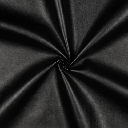 Artificial leather - black with a metallic sheen 320 g/m²