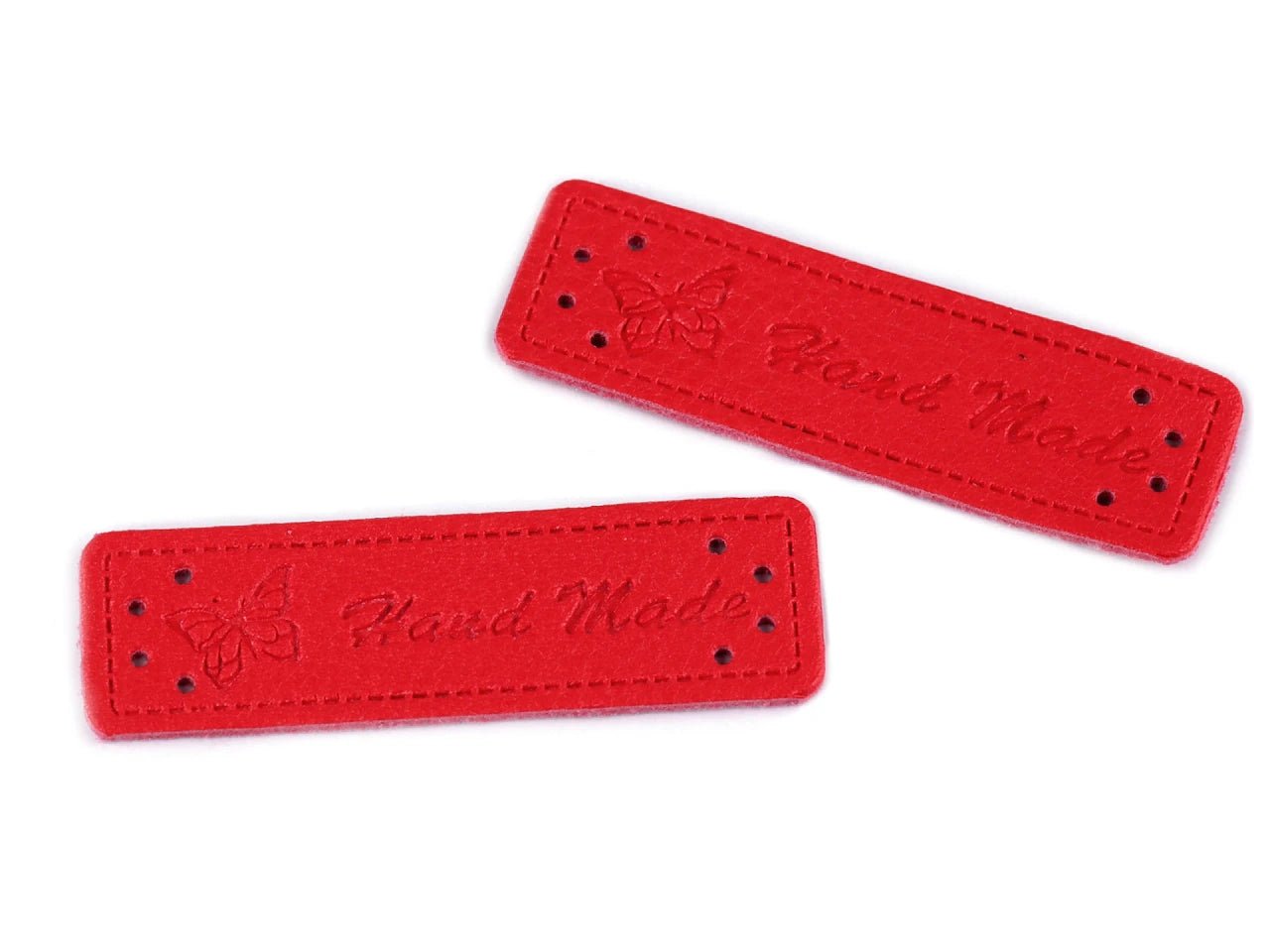 alt
Image with faux leather Hand made labels, 5 pcs, red – available at Šarlotes audumi