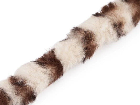 Image of faux fur ribbon with animal print – 2.5 cm, 1 meter – available online at Šarlotes audumi