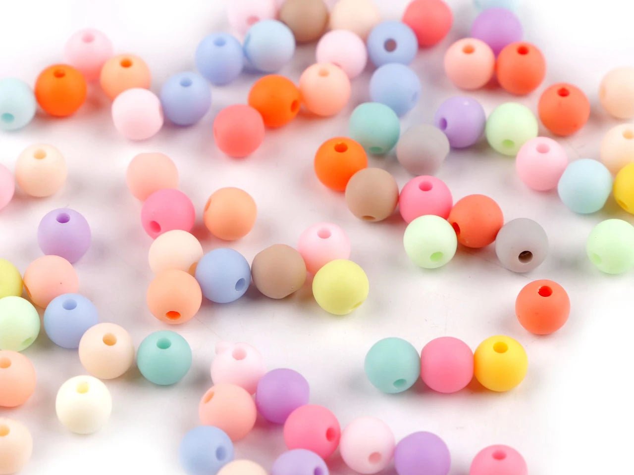 Matte plastic beads Ø6 mm|20g