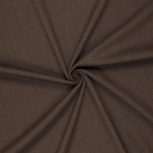 Image of La Bella Lana merino wool fabric with elastane, brown – available online at Šarlotes audumi