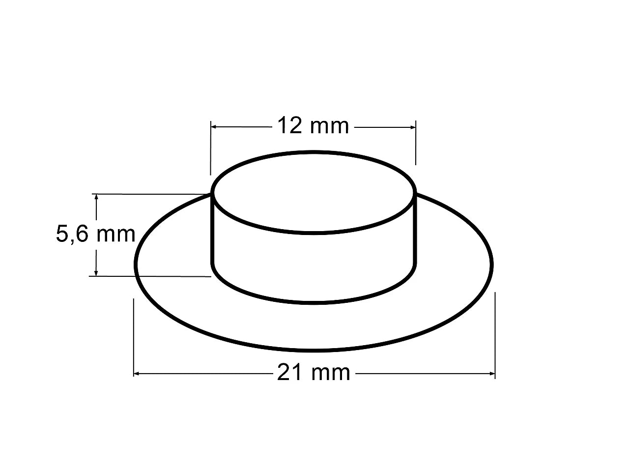 Attēls ar Metāla gredzeni, Luversi iekšējais Ø12 mm / ārējais Ø21 mm |10 gab | dažādu toņu – pieejams Šarlotes audumi