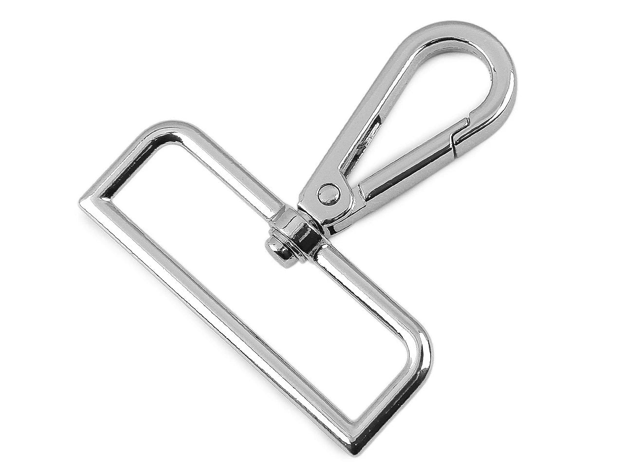 Image of metal carabiner 50 mm - silver – available at Šarlotes audumi
