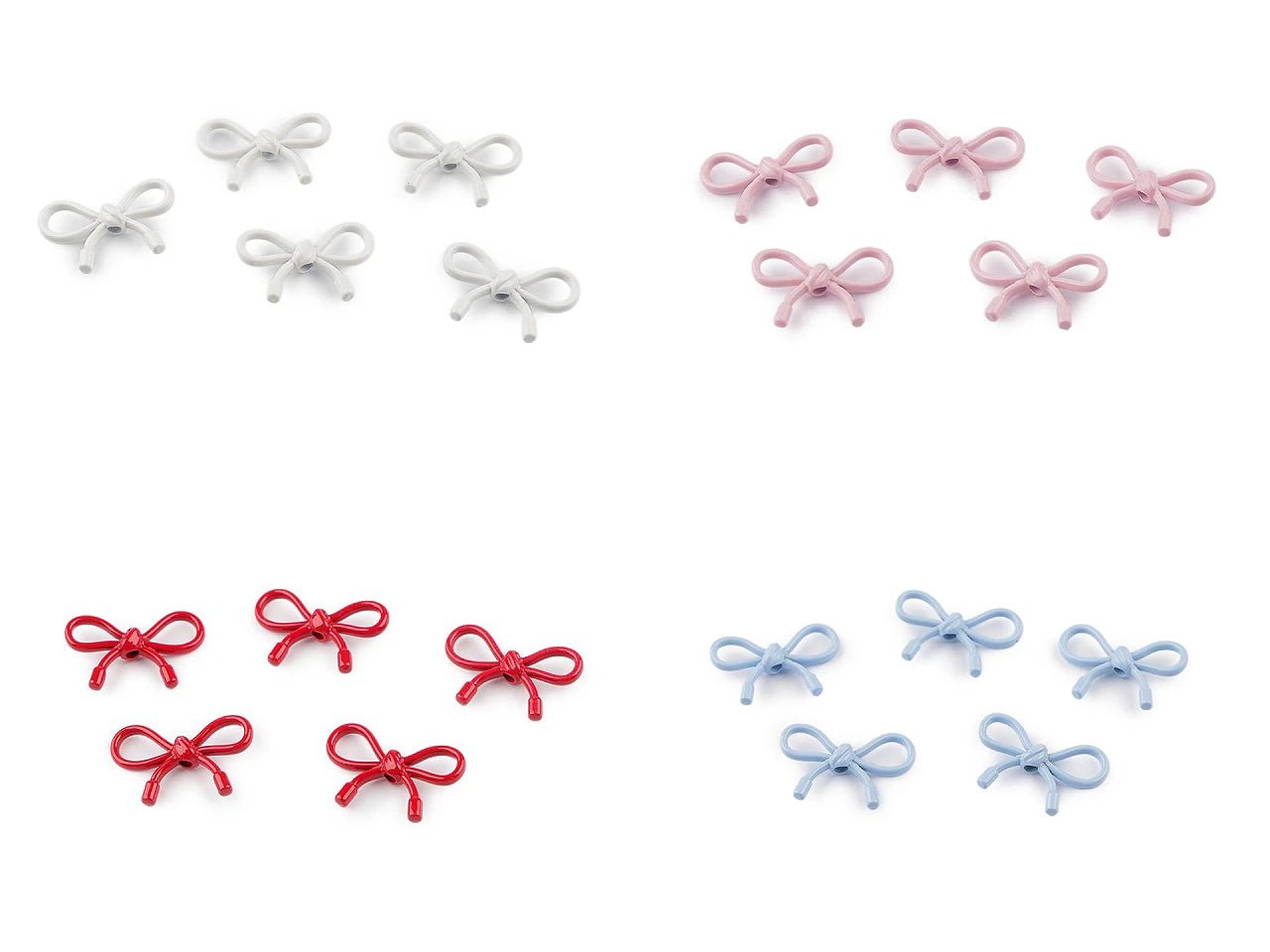 Image de pendentif en métal – nœud 13×20 mm, 5 pièces | tons assortis – disponible chez Šarlotes audumi