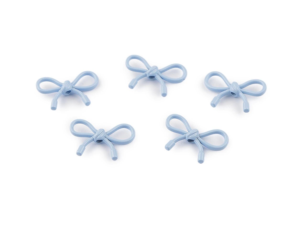 Image du pendentif en métal – nœud 13×20 mm, 5 pièces | tons assortis – disponible chez Šarlotes audumi