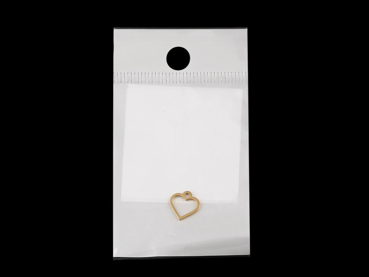 Image with metal pendant – heart | in various tones – available at Šarlotes audumi