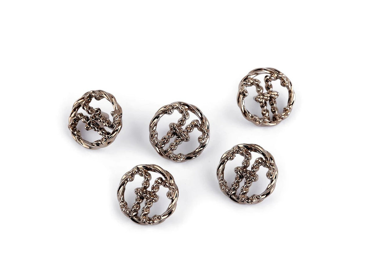 Image of Metal shank buttons 15 mm – available online at Šarlotes audumi