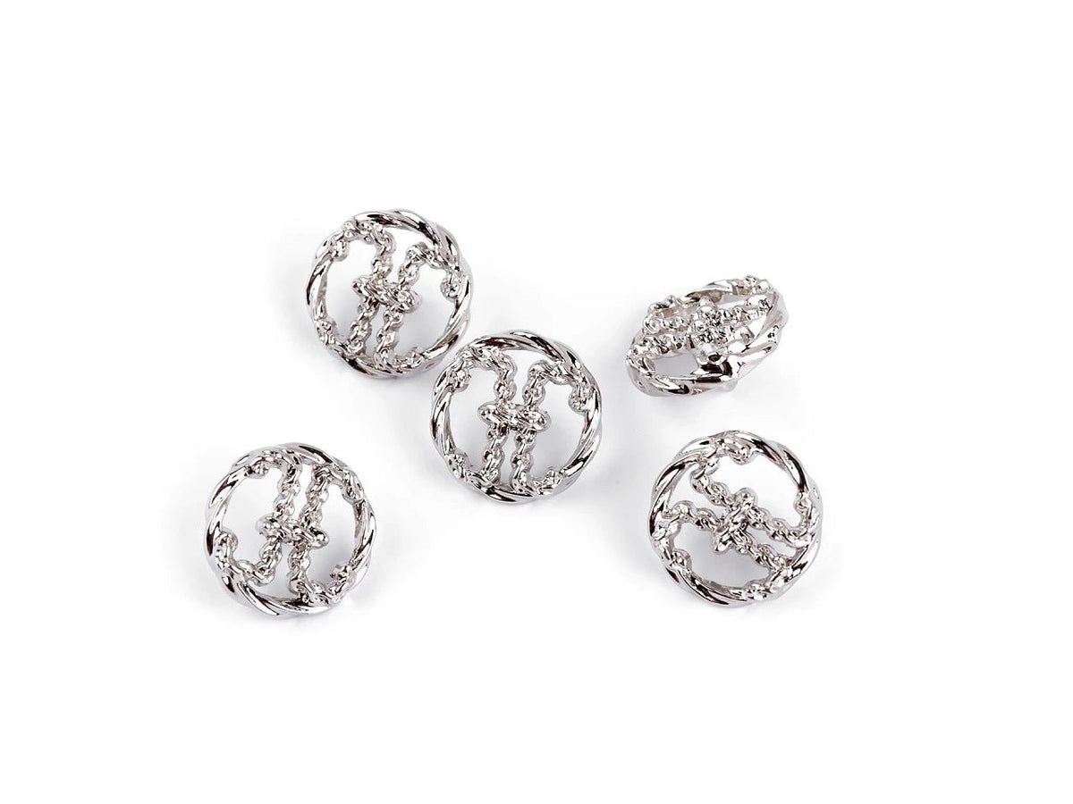 Image of Metal shank buttons 15 mm – available online at Šarlotes audumi