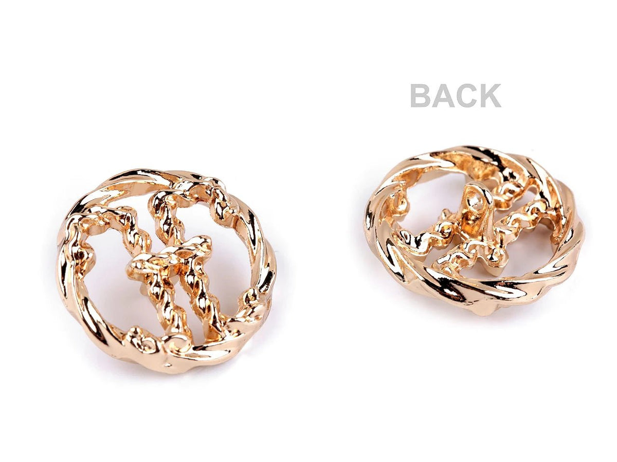 Image of Metal shank buttons 15 mm – available online at Šarlotes audumi
