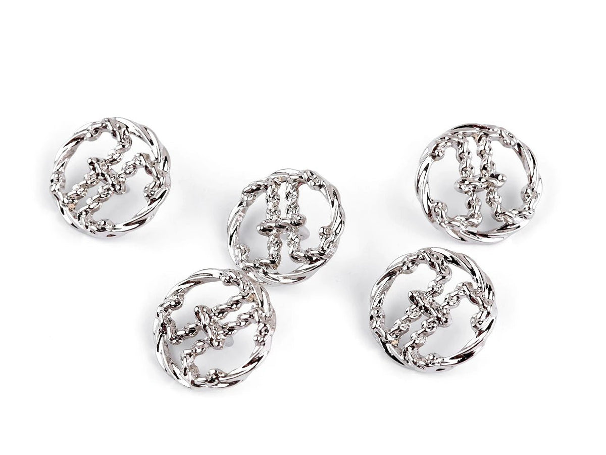 Image of Metal shank buttons 15 mm – available online at Šarlotes audumi