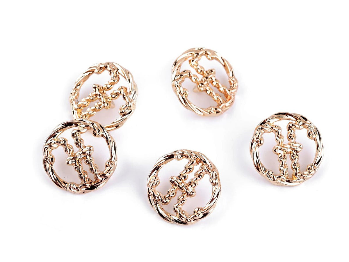Image of Metal shank buttons 15 mm – available online at Šarlotes audumi