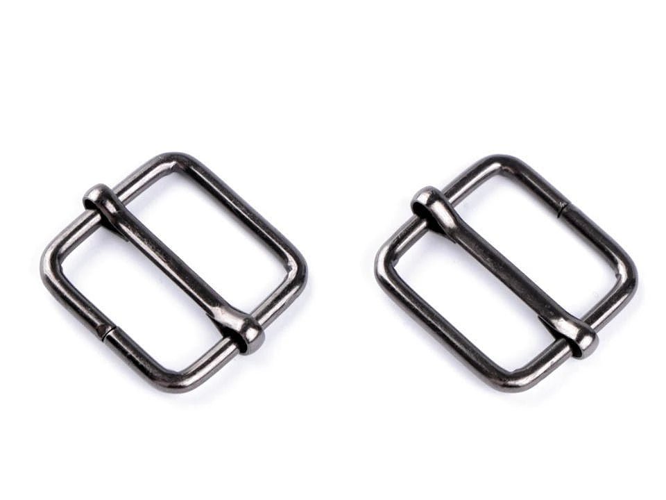 Metallregler 20x20 mm - schwarz verchromt (10er-Set) – erhältlich bei Šarlotes audumi